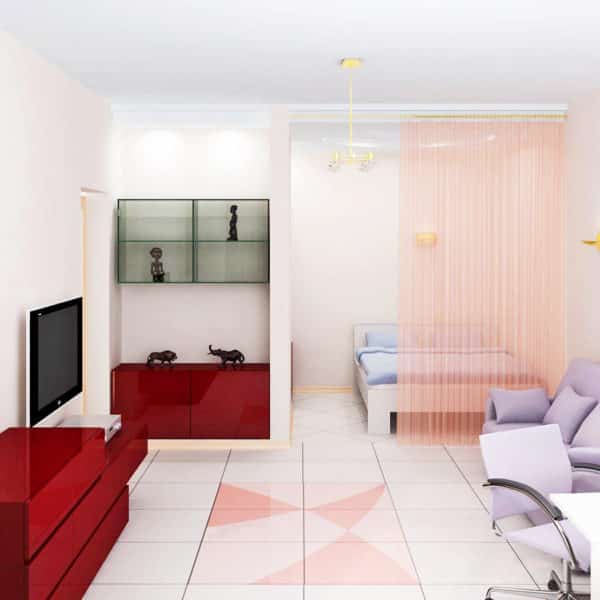 Методы разделения пространства в комнате размером 17 квадратных метров